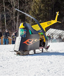A "helicopter" sled.